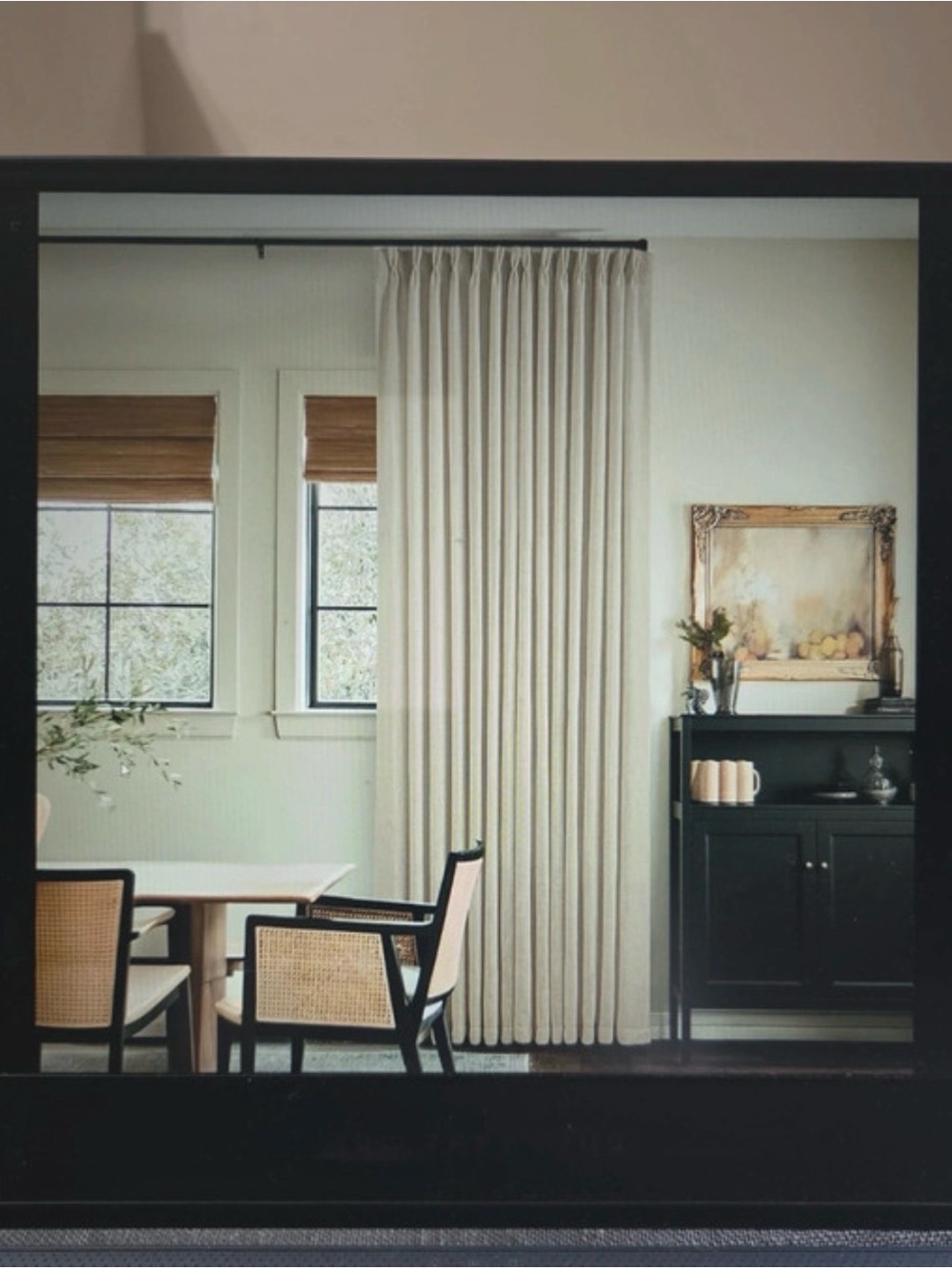 Amazon Essentials Cream Pleated Curtain Panel